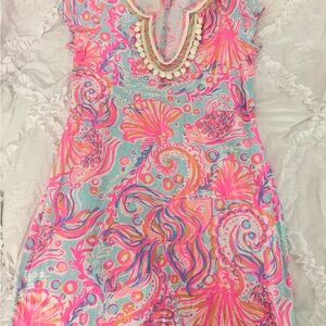 Lilly Pulitzer Pink and Blue Patterned Dress